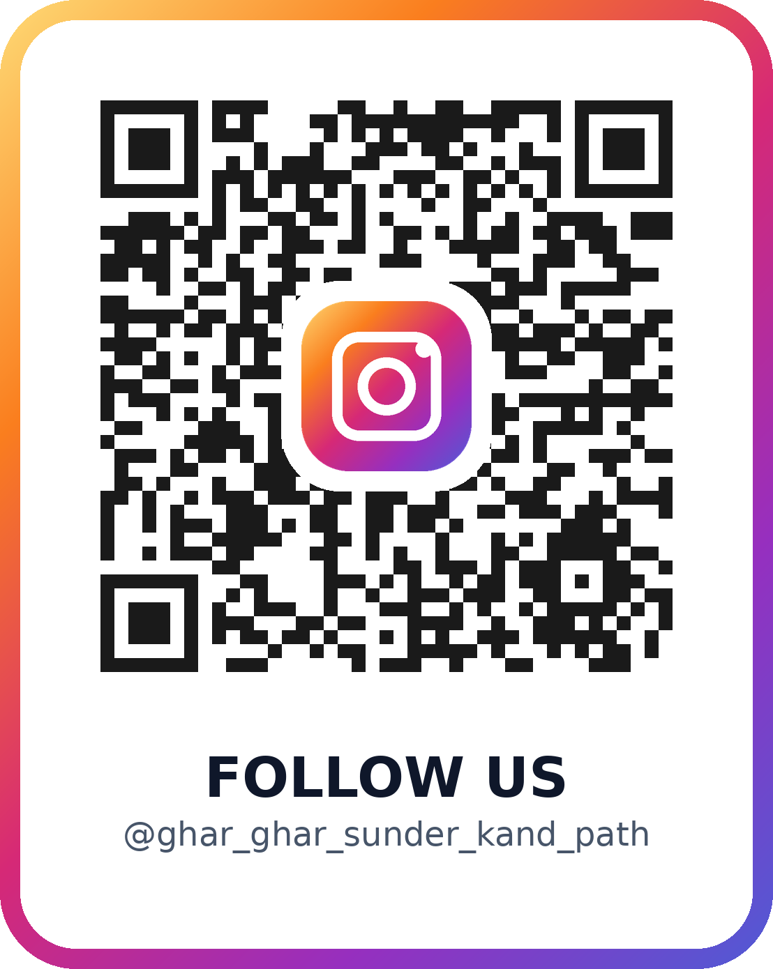 Instagram QR code for Ghar Ghar Sundarkand